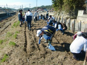 2宮城県東松島市野蒜駅付近への植栽