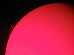元旦スターパーティー太陽望遠鏡による太陽